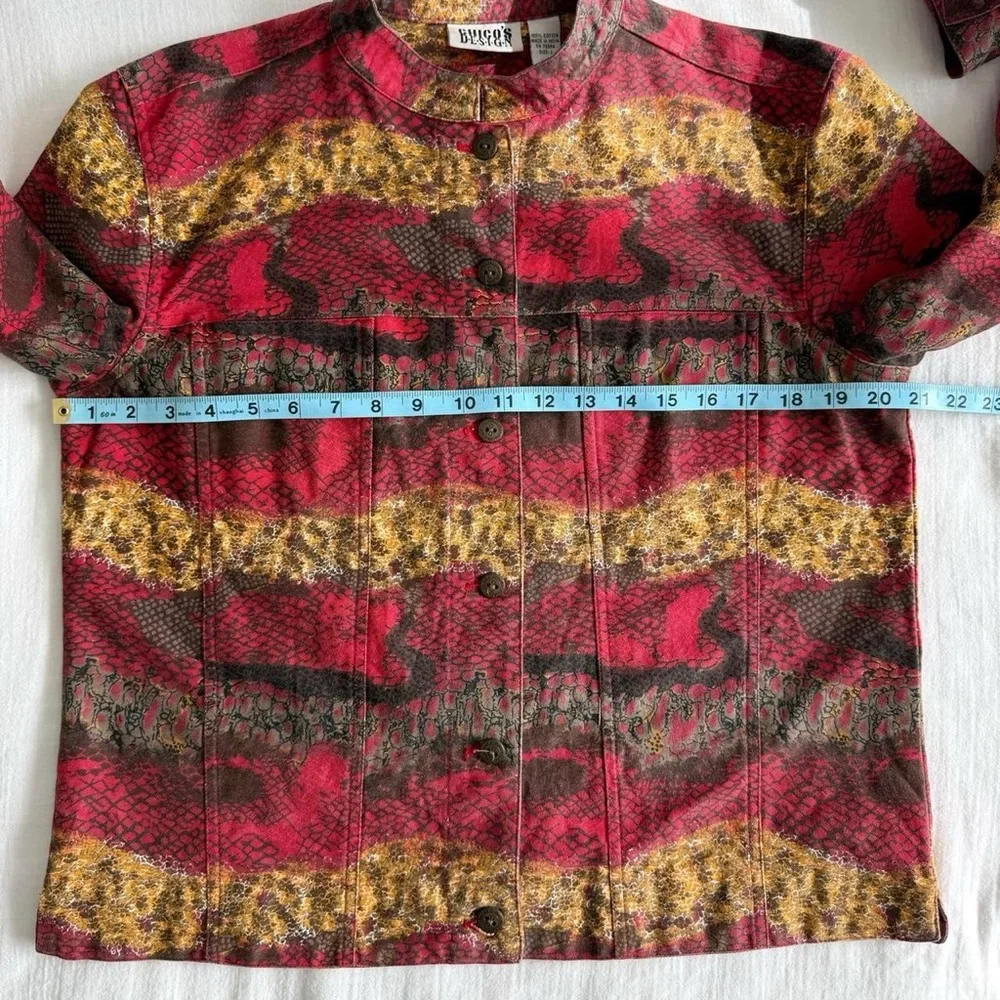 Vintage Chico’s Snakeskin Print Boho Jacket